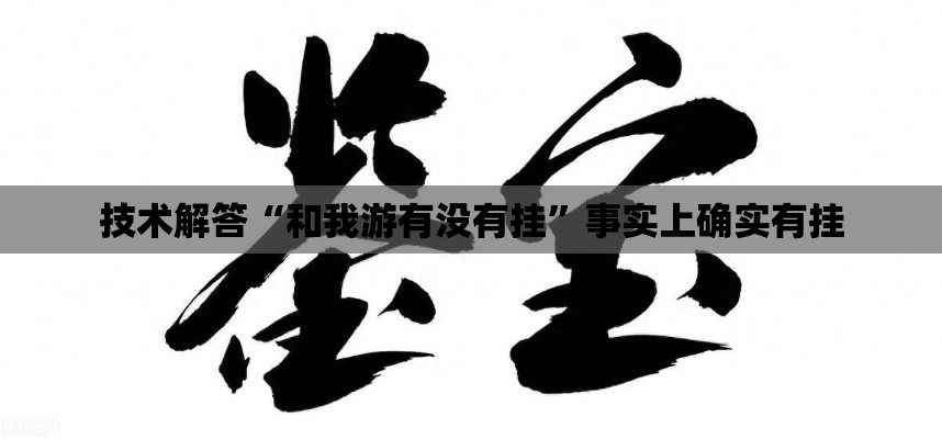 技术解答“和我游有没有挂	”事实上确实有挂