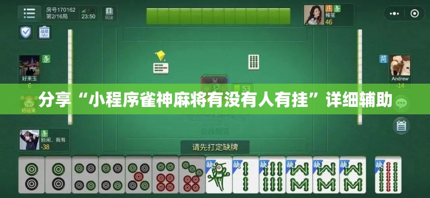 分享“小程序雀神麻将有没有人有挂”详细辅助