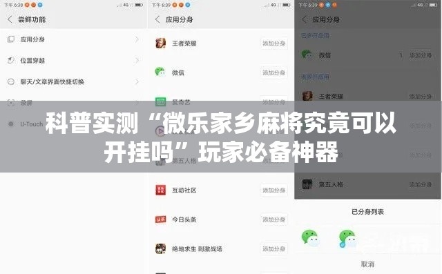 科普实测“微乐家乡麻将究竟可以开挂吗”玩家必备神器