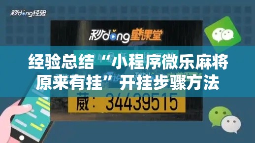 经验总结“小程序微乐麻将原来有挂	”开挂步骤方法