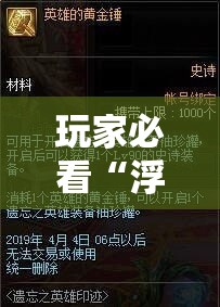 玩家必看“浮生梦辅助工具”解密透视猫腻
