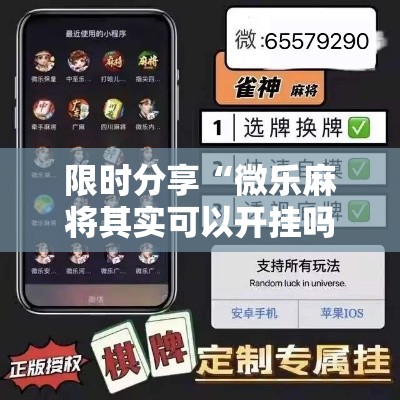 限时分享“微乐麻将其实可以开挂吗”太坑了原来有挂