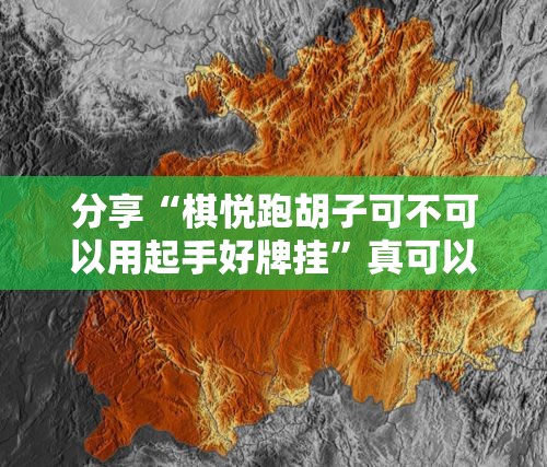 分享“棋悦跑胡子可不可以用起手好牌挂	”真可以装挂