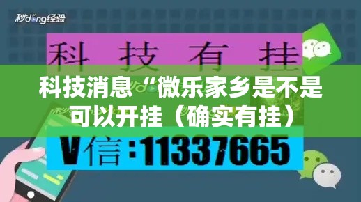 科技消息“微乐家乡是不是可以开挂（确实有挂）