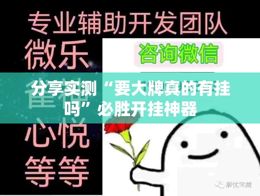 分享实测“要大牌真的有挂吗”必胜开挂神器