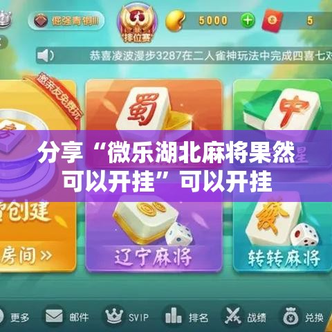 分享“微乐湖北麻将果然可以开挂”可以开挂