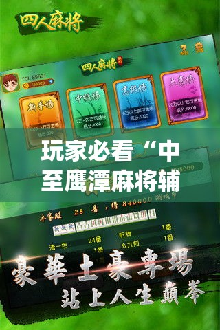 玩家必看“中至鹰潭麻将辅助挂(原来确实是有挂)
