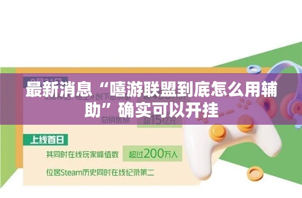 最新消息“嘻游联盟到底怎么用辅助”确实可以开挂