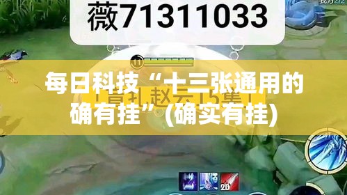 每日科技“十三张通用的确有挂	”(确实有挂)