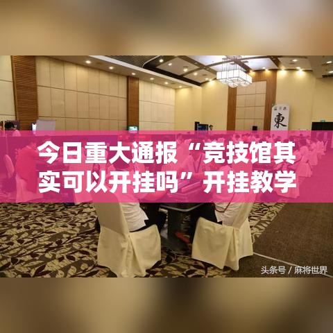 今日重大通报“竞技馆其实可以开挂吗”开挂教学