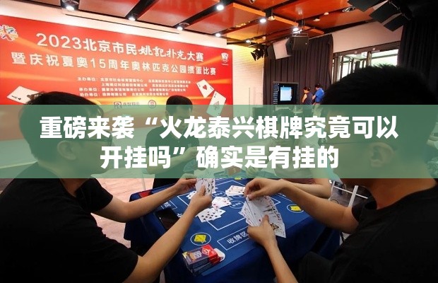 重磅来袭“火龙泰兴棋牌究竟可以开挂吗”确实是有挂的