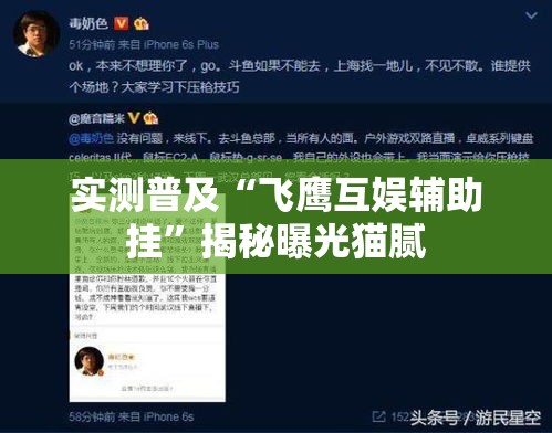 实测普及“飞鹰互娱辅助挂”揭秘曝光猫腻