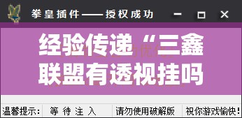 经验传递“三鑫联盟有透视挂吗”的确有挂
