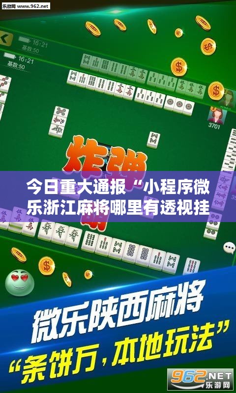 今日重大通报“小程序微乐浙江麻将哪里有透视挂	”解密透视猫腻