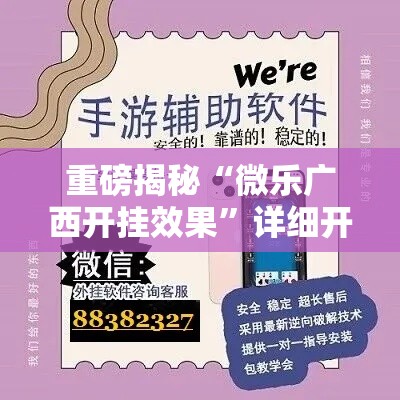 重磅揭秘“微乐广西开挂效果”详细开挂玩法