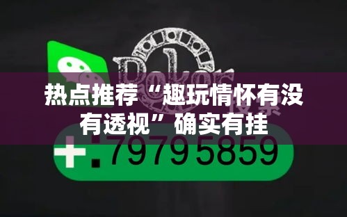热点推荐“趣玩情怀有没有透视”确实有挂