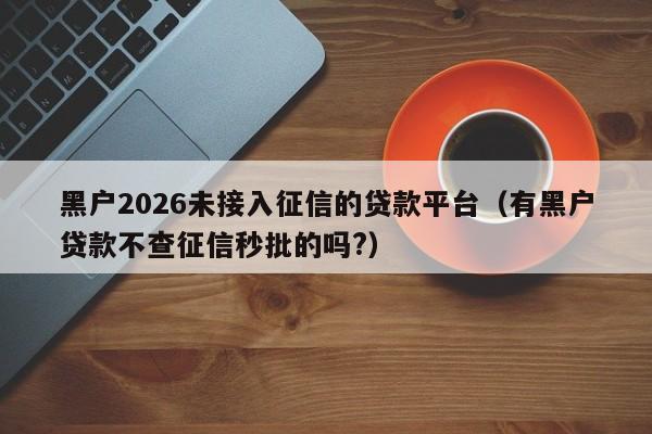 黑户2026未接入征信的贷款平台（有黑户贷款不查征信秒批的吗?）